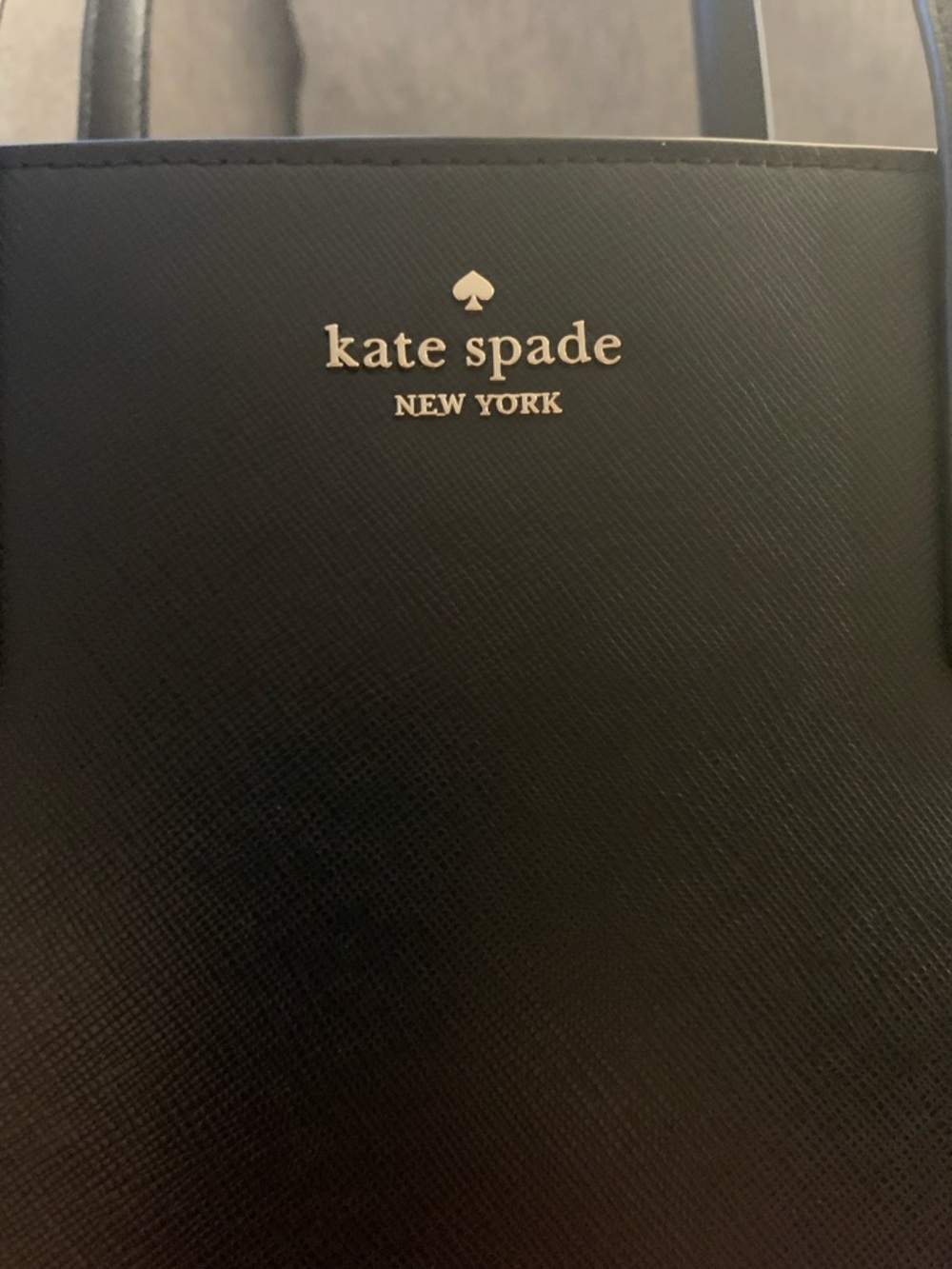 Kate Spade Staci Medium Black Saffiano Leather Tote Bag Classic Everyday Handbag - Picture 3 of 8